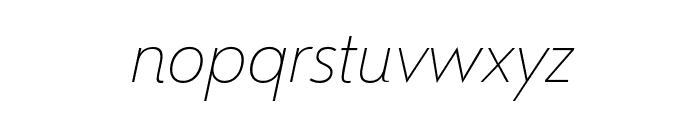 Le Havre Rounded Thin Italic Font LOWERCASE