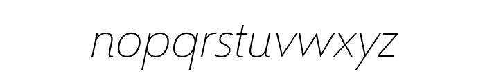 Le Havre Thin Italic Font LOWERCASE