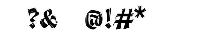 LeKick Brush Font OTHER CHARS