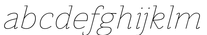 Leida ExtraLight Italic Font LOWERCASE