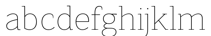 Leida ExtraLight Font LOWERCASE