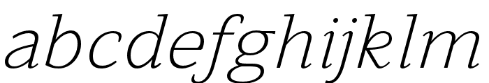 Leida Light Italic Font LOWERCASE