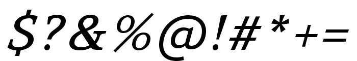 Leida Regular Italic Font OTHER CHARS