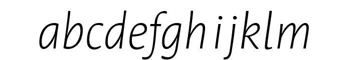 Leksa Sans Extra Light Italic Font LOWERCASE