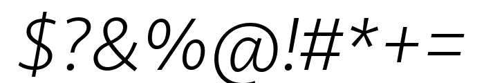 Lemance Light Italic Font OTHER CHARS