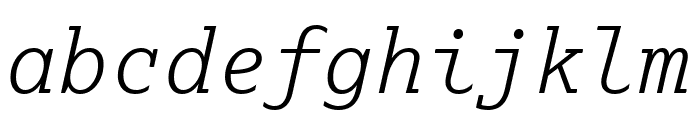 Lexia Mono Light Italic Font LOWERCASE