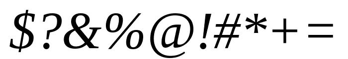 Liberation Serif Italic Font OTHER CHARS