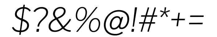 Libre Franklin ExtraLight Italic Font OTHER CHARS