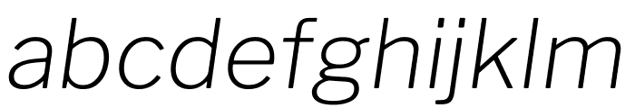 Libre Franklin ExtraLight Italic Font LOWERCASE