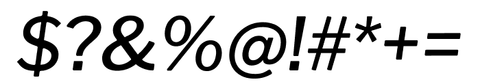 Libre Franklin Medium Italic Font OTHER CHARS