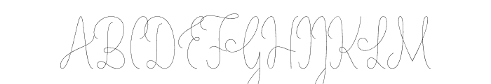 LiebeLotte Thin Font UPPERCASE