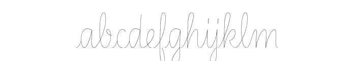 LiebeLotte Thin Font LOWERCASE