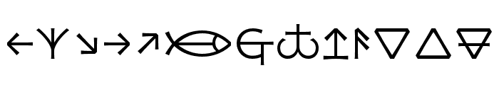 Loniki Symbols Regular Font UPPERCASE