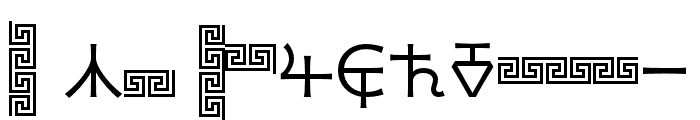 Loniki Symbols Regular Font LOWERCASE