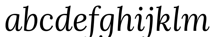 Lora Italic Font LOWERCASE