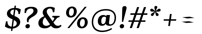 Loretta SemiBold Italic Font OTHER CHARS