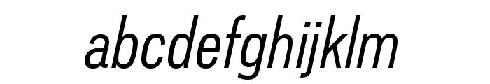 Lorimer No 2 Condensed Light Italic Font LOWERCASE