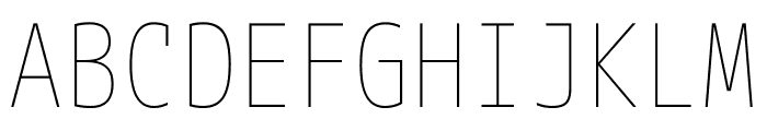 M+ 1mn Thin Font UPPERCASE