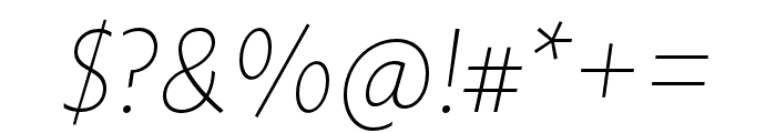 Macho ExtraLight Italic Font OTHER CHARS