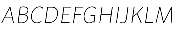 Macho ExtraLight Italic Font UPPERCASE