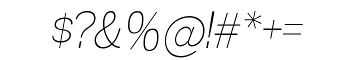 Madawaska ExtraLight Italic Font OTHER CHARS