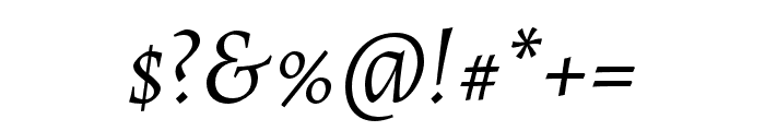 Maiola Italic Font OTHER CHARS