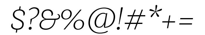 Mala ExtraLight Italic Font OTHER CHARS