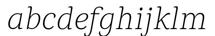 Mala ExtraLight Italic Font LOWERCASE