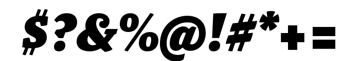 Malaga Narrow OTCE Black Italic Font OTHER CHARS