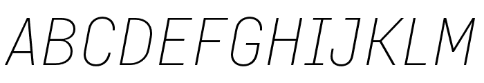 Margin MVB Extra Light Italic Font UPPERCASE