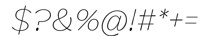 Marigny Thin Italic Font OTHER CHARS