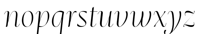 Mastro Display Extra Light Italic Font LOWERCASE