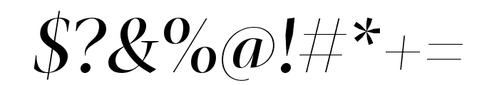 Mastro Display Regular Italic Font OTHER CHARS