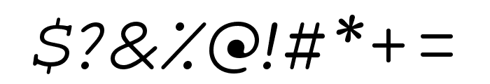 Maxular ExtraLight Italic Font OTHER CHARS
