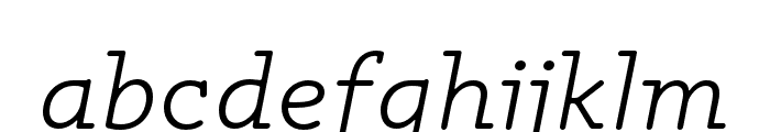 Maxular ExtraLight Italic Font LOWERCASE