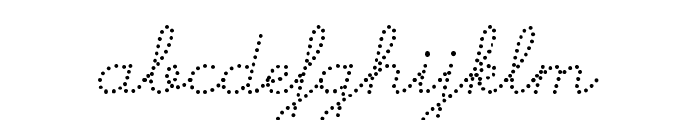 Memimas Pro Dots Italic Font LOWERCASE