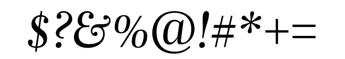Mencken Std Text Italic Font OTHER CHARS
