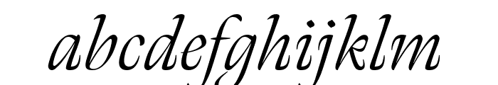 Meno Display Condensed Light Italic Font LOWERCASE