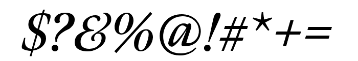 Meno Display Semi Bold Italic Font OTHER CHARS