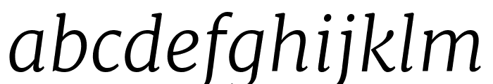 Merriweather Light Italic Font LOWERCASE