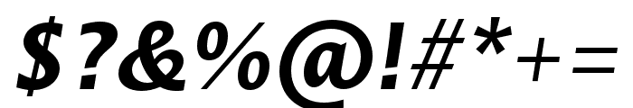 Mestiza Sans Bold Italic Font OTHER CHARS