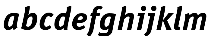 Meta Pro Condensed Bold Italic Font LOWERCASE
