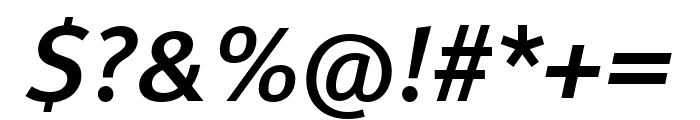 Meta Pro Condensed Medium Italic Font OTHER CHARS