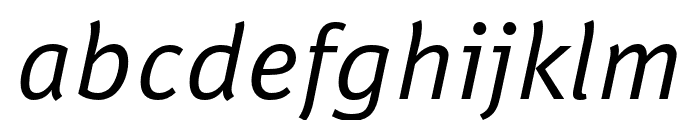 Meta Pro Condensed Normal Italic Font LOWERCASE