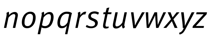 Meta Pro Condensed Normal Italic Font LOWERCASE
