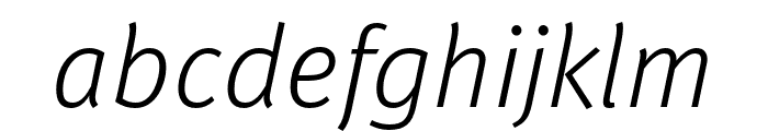 Meta Pro Light Italic Font LOWERCASE