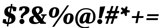 Meta Serif Pro Black Italic Font OTHER CHARS