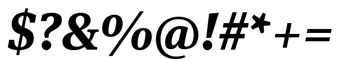 Meta Serif Pro Bold Italic Font OTHER CHARS