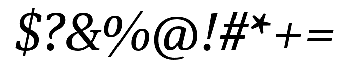 Meta Serif Pro Book Italic Font OTHER CHARS
