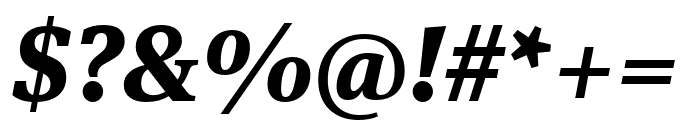 Meta Serif Pro Extrabold Italic Font OTHER CHARS